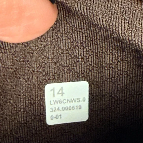 Lululemon Ribbed Softstreme Zip Leg High-Rise Crop Pant Size 14 Espresso - Picture 8 of 12